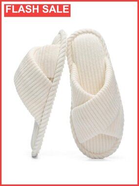 Women's Memory Foam Open Toe Slippers